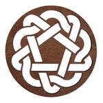 Casa si Gradina - Bucatarie si vesela - Organizare si depozitare bucatarie - Suporturi tacamuri si vase - Set suporturi de masa, Hermia, lemn, roz, 36x36 cm, 6 piese, 790PYN1152 - Infinity.ro