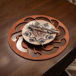 Casa si Gradina - Bucatarie si vesela - Organizare si depozitare bucatarie - Suporturi tacamuri si vase - Set suporturi de masa, Hermia, lemn, roz, 36x36 cm, 6 piese, 790PYN1152 - Infinity.ro