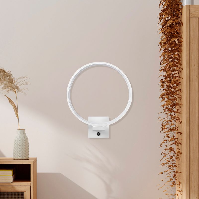 Casa si Gradina - Corpuri si surse de iluminat - Plafoniere, aplice si spoturi - Aplica led, Opviq, metal, alb, 30x36x9 cm - Infinity.ro