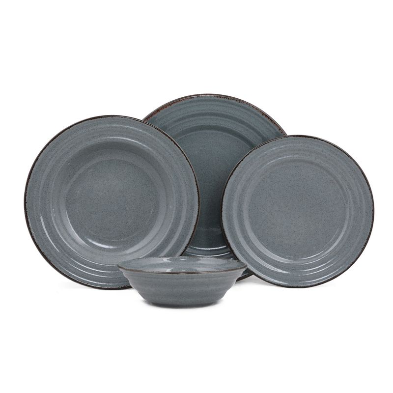 Casa si Gradina - Bucatarie si vesela - Vesela si tacamuri - Servicii de masa - Set de masa 24 piese, Hermia, portelan, albastru, 710KTP2885 - Infinity.ro
