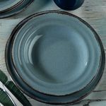 Casa si Gradina - Bucatarie si vesela - Vesela si tacamuri - Servicii de masa - Set de masa 24 piese, Hermia, portelan, albastru, 710KTP2885 - Infinity.ro