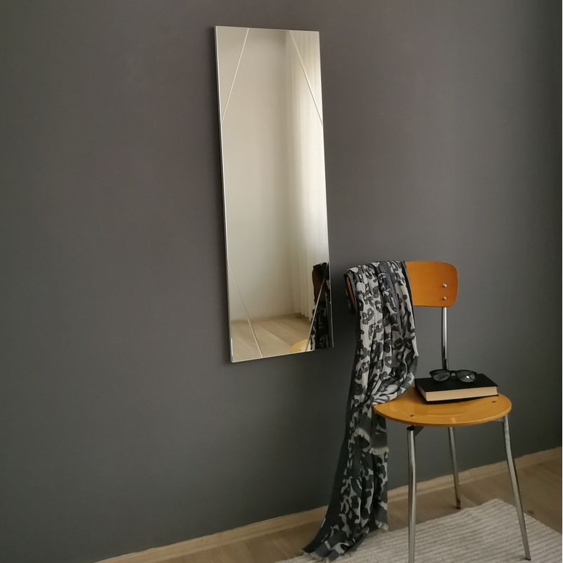 Casa si Gradina - Decoratiuni - Oglinzi - Oglinda, Hanah Home, mdf, argintiu, 35x105 cm, 552NOS2193 - Infinity.ro