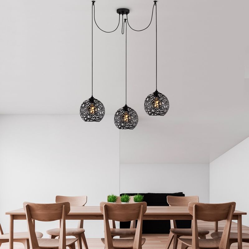 Casa si Gradina - Corpuri si surse de iluminat - Lustre si pendule - Candelabru, Opviq, metal, negru, 115x115 cm - Infinity.ro