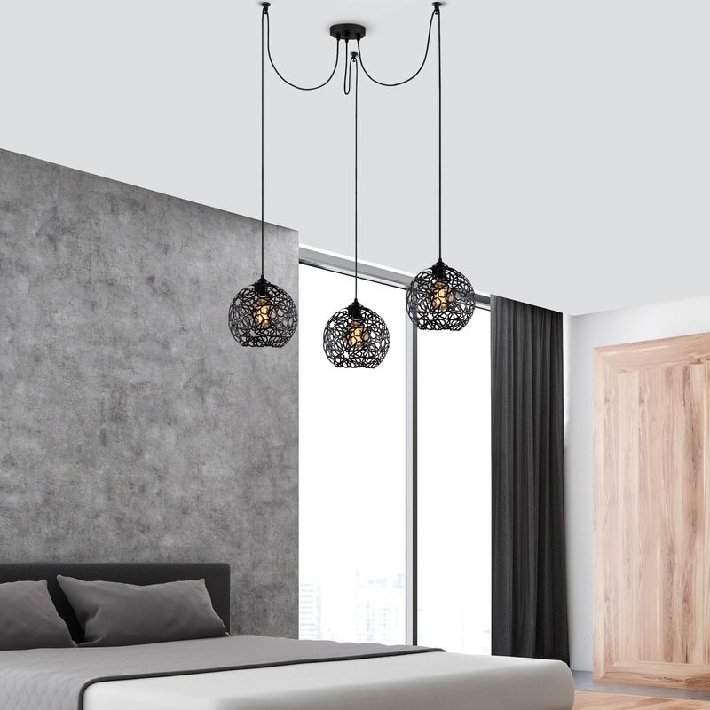 Casa si Gradina - Corpuri si surse de iluminat - Lustre si pendule - Candelabru, Opviq, metal, negru, 115x115 cm - Infinity.ro