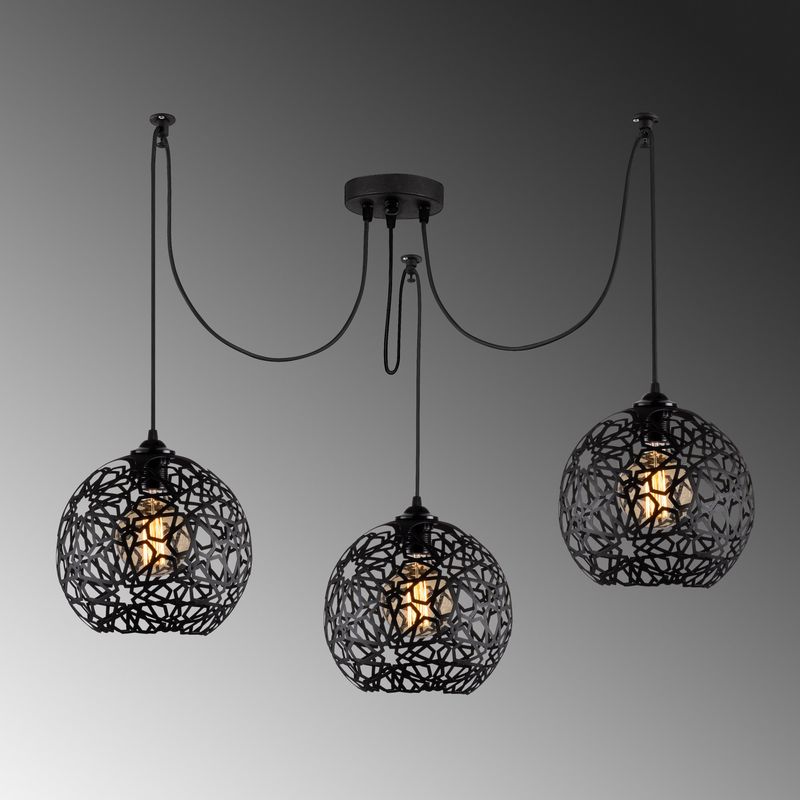 Casa si Gradina - Corpuri si surse de iluminat - Lustre si pendule - Candelabru, Opviq, metal, negru, 115x115 cm - Infinity.ro