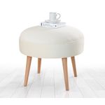 Casa si Gradina - Mobilier - Scaune si fotolii - Tabureti - Taburet, Atelier Del Sofa, lemn de fag, crem, 52x44 cm - Infinity.ro