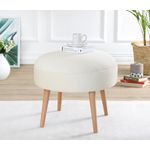 Casa si Gradina - Mobilier - Scaune si fotolii - Tabureti - Taburet, Atelier Del Sofa, lemn de fag, crem, 52x44 cm - Infinity.ro