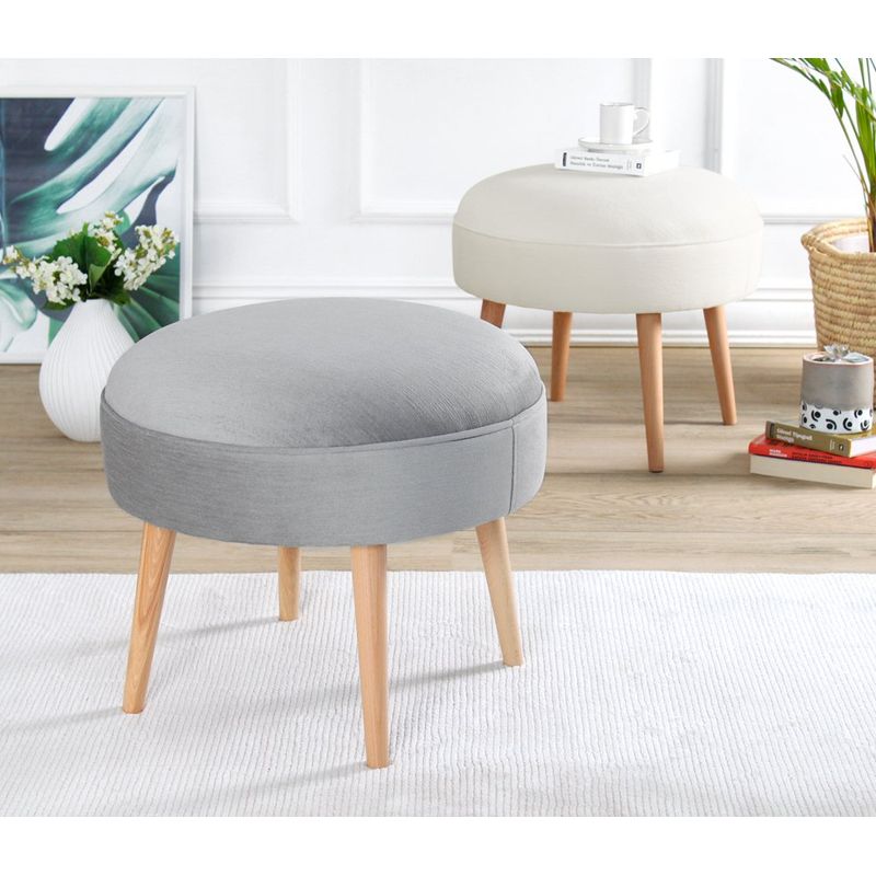 Casa si Gradina - Mobilier - Scaune si fotolii - Tabureti - Taburet, Atelier Del Sofa, lemn de fag, crem, 52x44 cm - Infinity.ro