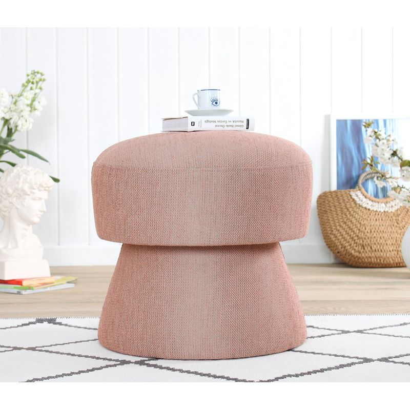 Casa si Gradina - Mobilier - Scaune si fotolii - Tabureti - Taburet, Atelier Del Sofa, bumbac si in, roz, 45x48 cm - Infinity.ro