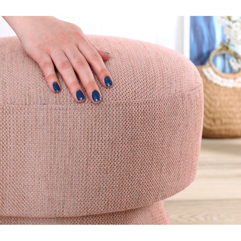 Casa si Gradina - Mobilier - Scaune si fotolii - Tabureti - Taburet, Atelier Del Sofa, bumbac si in, roz, 45x48 cm - Infinity.ro
