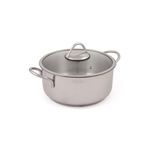 Casa si Gradina - Bucatarie si vesela - Vase pentru gatit - Oale si cratite - Set de oale, Hermia, inox, argintiu, 26x26x8 cm - Infinity.ro