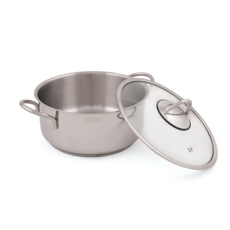 Casa si Gradina - Bucatarie si vesela - Vase pentru gatit - Oale si cratite - Set de oale, Hermia, inox, argintiu, 26x26x8 cm - Infinity.ro