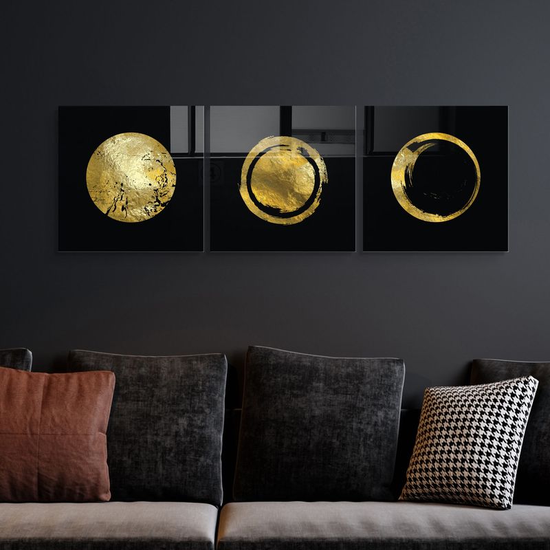 Casa si Gradina - Decoratiuni - Tablouri - Tablou decorativ, Wallxpert, sticla calita, multicolor, 40x40 cm, set 3 bucati - Infinity.ro