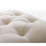 Casa si Gradina - Mobilier - Scaune si fotolii - Tabureti - Taburet, Atelier Del Sofa, catifea si bumbac, crem, 51x46x36 cm - Infinity.ro