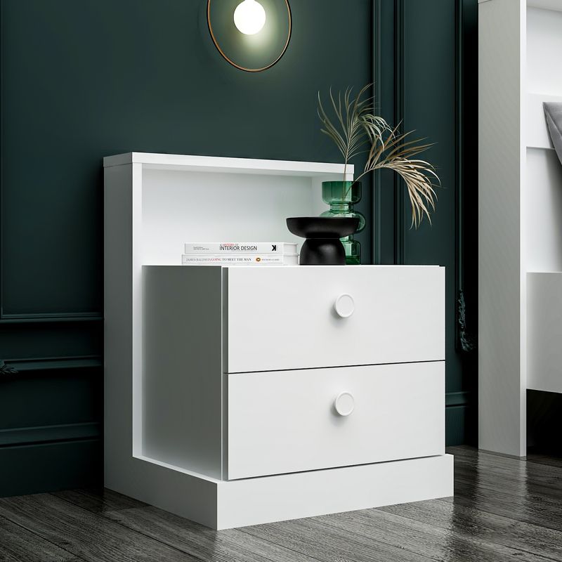 Casa si Gradina - Mobilier - Seturi de mobilier - Seturi dormitor - Set dormitor tineret, Hanah Home, pal melaminat, alb - Infinity.ro