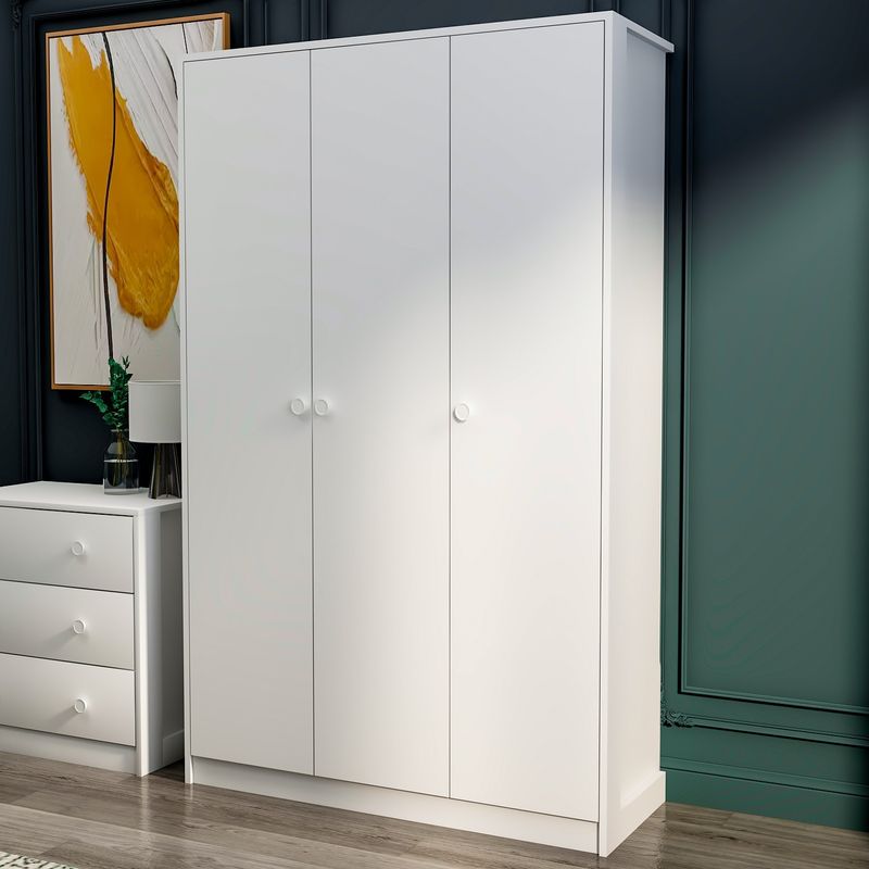 Casa si Gradina - Mobilier - Seturi de mobilier - Seturi dormitor - Set dormitor tineret, Hanah Home, pal melaminat, alb - Infinity.ro