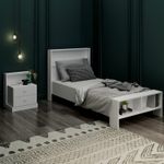 Casa si Gradina - Mobilier - Seturi de mobilier - Seturi dormitor - Set dormitor tineret, Hanah Home, pal melaminat, alb - Infinity.ro