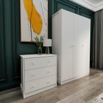 Casa si Gradina - Mobilier - Seturi de mobilier - Seturi dormitor - Set dormitor tineret, Hanah Home, pal melaminat, alb - Infinity.ro