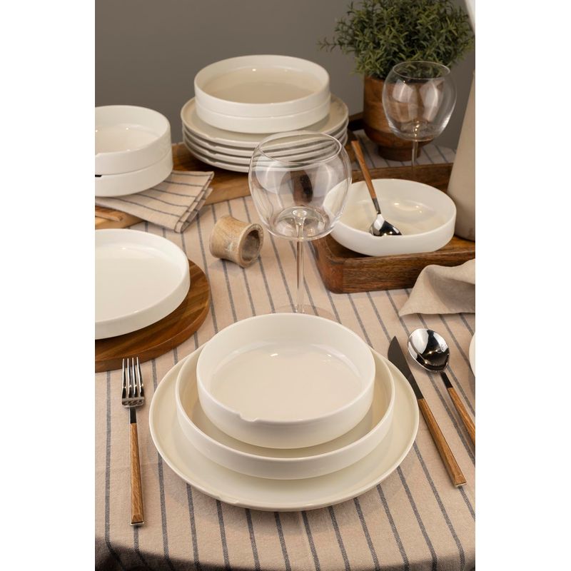 Casa si Gradina - Bucatarie si vesela - Vesela si tacamuri - Servicii de masa - Serviciu de masa 18 piese, Hermia, portelan, multicolor, farfurii 27 cm, boluri 16 cm - Infinity.ro