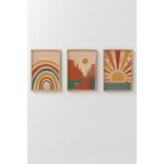 Casa si Gradina - Decoratiuni - Tablouri - Set tablouri decorative inramate, Wallxpert, lemn masiv, multicolor, 33x48 cm (3 bucati), 786DKT1357 - Infinity.ro