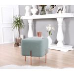 Casa si Gradina - Mobilier - Scaune si fotolii - Tabureti - Taburet, Atelier Del Sofa, bumbac si in, verde marin, 40x40x42 cm - Infinity.ro