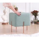 Casa si Gradina - Mobilier - Scaune si fotolii - Tabureti - Taburet, Atelier Del Sofa, bumbac si in, verde marin, 40x40x42 cm - Infinity.ro