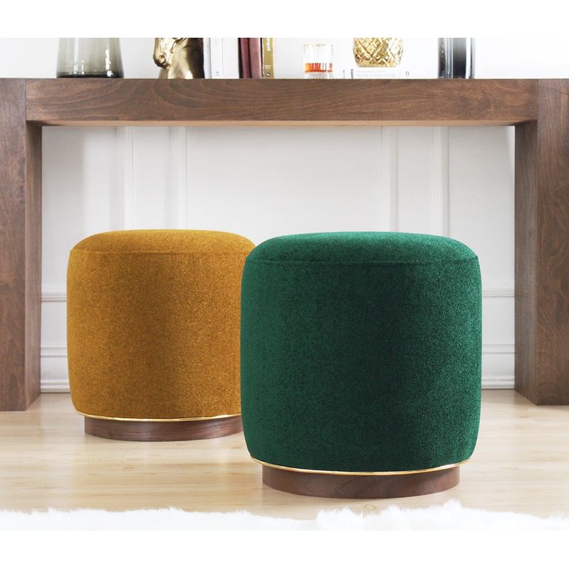 Casa si Gradina - Mobilier - Scaune si fotolii - Tabureti - Taburet, Atelier Del Sofa, bumbac, verde inchis, 45x45x47 cm - Infinity.ro