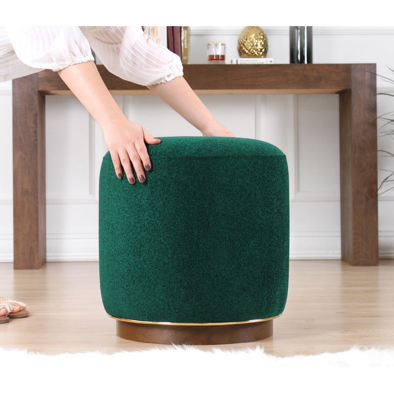 Casa si Gradina - Mobilier - Scaune si fotolii - Tabureti - Taburet, Atelier Del Sofa, bumbac, verde inchis, 45x45x47 cm - Infinity.ro
