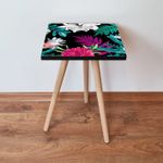 Casa si Gradina - Mobilier - Mese si birouri - Mese living - Masa laterala, Hanah Home, mdf, multicolor, 35x35x42 cm, 481LNA1784 - Infinity.ro