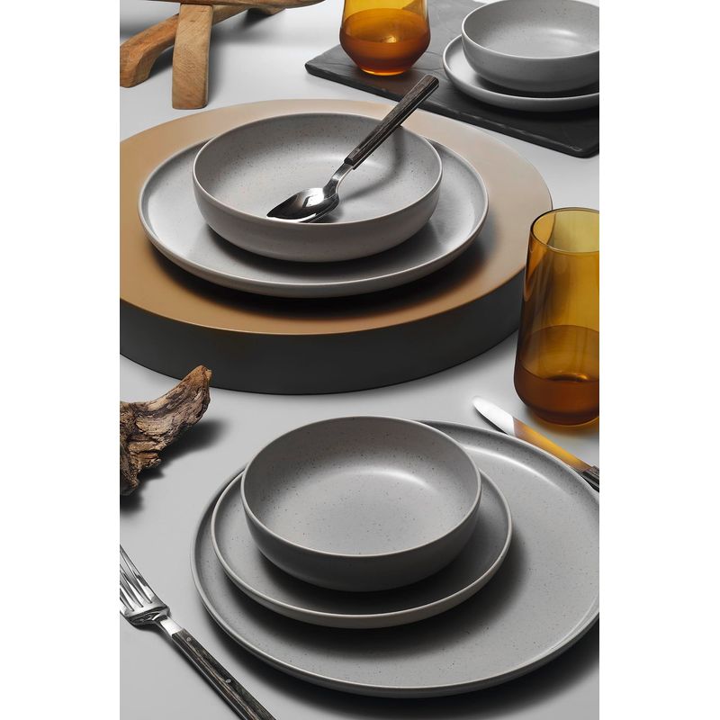 Casa si Gradina - Bucatarie si vesela - Vesela si tacamuri - Servicii de masa - Set de masa 8 piese, Hermia, portelan, multicolor, farfurii 27/21 cm, boluri 15 cm, lavabil in masina de spalat vase, compatibil cu microunde - Infinity.ro