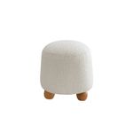 Casa si Gradina - Mobilier - Scaune si fotolii - Tabureti - Taburet, Atelier Del Sofa, teddy, alb, 37x43x45 cm - Infinity.ro