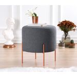 Casa si Gradina - Mobilier - Scaune si fotolii - Tabureti - Taburet, Atelier Del Sofa, bumbac si in, gri inchis, 45x45x47 cm - Infinity.ro