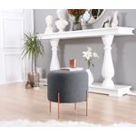 Casa si Gradina - Mobilier - Scaune si fotolii - Tabureti - Taburet, Atelier Del Sofa, bumbac si in, gri inchis, 45x45x47 cm - Infinity.ro