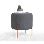 Casa si Gradina - Mobilier - Scaune si fotolii - Tabureti - Taburet, Atelier Del Sofa, bumbac si in, gri inchis, 45x45x47 cm - Infinity.ro