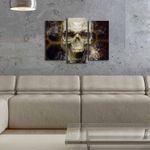 Casa si Gradina - Decoratiuni - Tablouri - Tablou canvas decorativ cu led, Wallxpert, multicolor, panza piele de caprioara, 66x45 cm, 3 piese, 254LED4271 - Infinity.ro