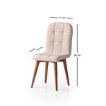 Casa si Gradina - Mobilier - Scaune si fotolii - Scaune - Set scaune, Hanah Home, placaj, crem, 41x51x88 cm - Infinity.ro