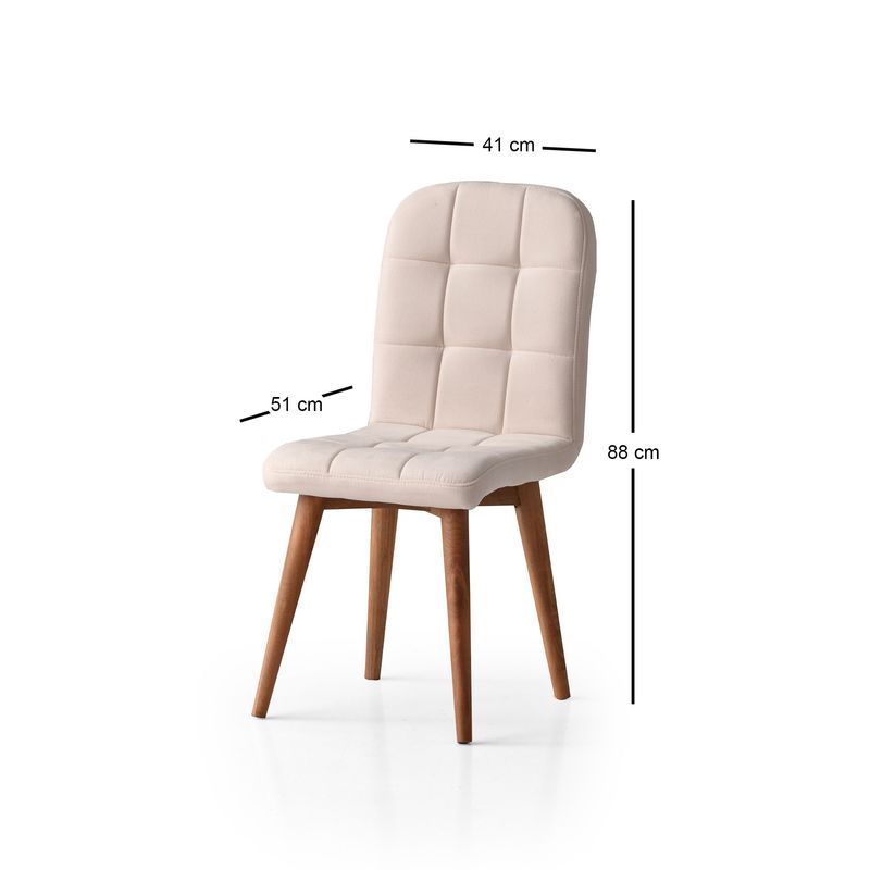 Casa si Gradina - Mobilier - Scaune si fotolii - Scaune - Set scaune, Hanah Home, placaj, crem, 41x51x88 cm - Infinity.ro