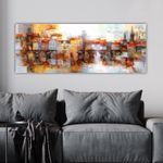 Casa si Gradina - Decoratiuni - Tablouri - Tablou decorativ pe panza, Wallxpert, 100% panza, multicolor, 30x80 cm, rama lemn, 483TNS1744 - Infinity.ro