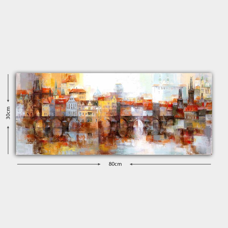 Casa si Gradina - Decoratiuni - Tablouri - Tablou decorativ pe panza, Wallxpert, 100% panza, multicolor, 30x80 cm, rama lemn, 483TNS1744 - Infinity.ro