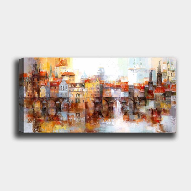 Casa si Gradina - Decoratiuni - Tablouri - Tablou decorativ pe panza, Wallxpert, 100% panza, multicolor, 30x80 cm, rama lemn, 483TNS1744 - Infinity.ro