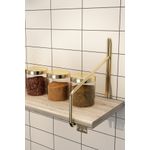 Casa si Gradina - Mobilier - Biblioteci si rafturi - Rafturi - Raft de perete, Hanah Home, lemn masiv, auriu maro, 15x15x60 cm - Infinity.ro