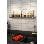 Casa si Gradina - Mobilier - Biblioteci si rafturi - Rafturi - Raft de perete, Hanah Home, lemn masiv, auriu maro, 15x15x60 cm - Infinity.ro
