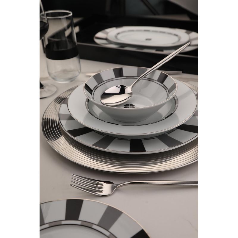 Casa si Gradina - Bucatarie si vesela - Vesela si tacamuri - Servicii de masa - Serviciu de masa 27 piese, Hermia, multicolor, portelan, compatibil cu microunde si masina de spalat vase - Infinity.ro