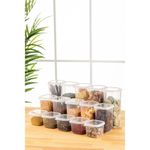 Casa si Gradina - Bucatarie si vesela - Organizare si depozitare bucatarie - Cutii alimentare - Set cutii depozitare alimentare, Hermia, plastic, alb, 15 piese, 10x10x9.5 cm, 10x10x16.5 cm, 10x10x24.5 cm - Infinity.ro