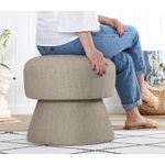 Casa si Gradina - Mobilier - Scaune si fotolii - Tabureti - Taburet, Atelier Del Sofa, bumbac si in, maro, 45x48 cm - Infinity.ro