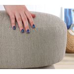 Casa si Gradina - Mobilier - Scaune si fotolii - Tabureti - Taburet, Atelier Del Sofa, bumbac si in, maro, 45x48 cm - Infinity.ro