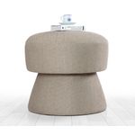 Casa si Gradina - Mobilier - Scaune si fotolii - Tabureti - Taburet, Atelier Del Sofa, bumbac si in, maro, 45x48 cm - Infinity.ro