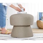 Casa si Gradina - Mobilier - Scaune si fotolii - Tabureti - Taburet, Atelier Del Sofa, bumbac si in, maro, 45x48 cm - Infinity.ro