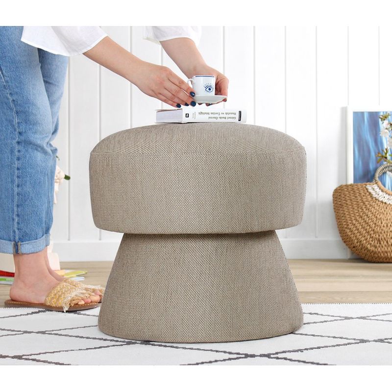 Casa si Gradina - Mobilier - Scaune si fotolii - Tabureti - Taburet, Atelier Del Sofa, bumbac si in, maro, 45x48 cm - Infinity.ro