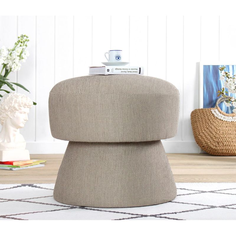 Casa si Gradina - Mobilier - Scaune si fotolii - Tabureti - Taburet, Atelier Del Sofa, bumbac si in, maro, 45x48 cm - Infinity.ro